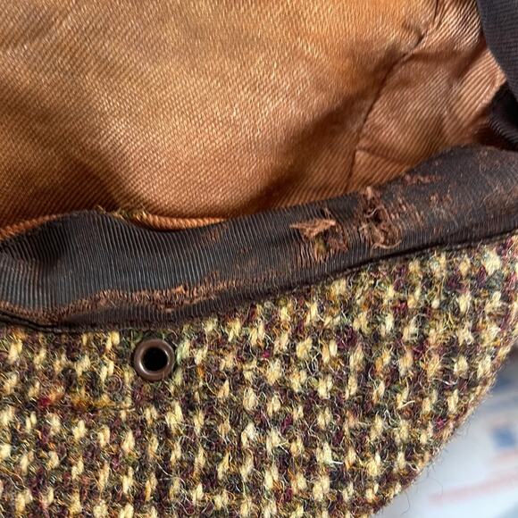 Vintage Harris Tweed 100% wool newsboy cap hat sz 7 3/8 - Picture 7 of 7